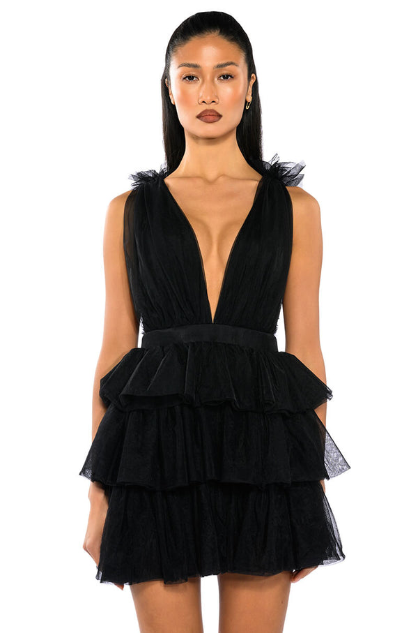 LILY TULLE SLEEVELESS MINI DRESS