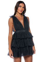 LILY TULLE SLEEVELESS MINI DRESS