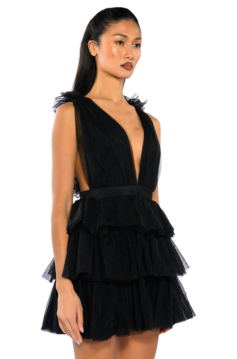 LILY TULLE SLEEVELESS MINI DRESS