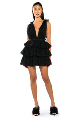 LILY TULLE SLEEVELESS MINI DRESS