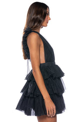 LILY TULLE SLEEVELESS MINI DRESS