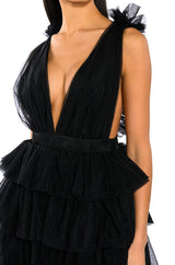 LILY TULLE SLEEVELESS MINI DRESS