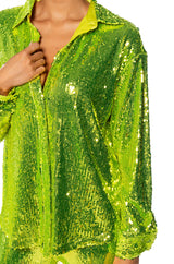 LIMEADE DREAMING SEQUIN SHIRT