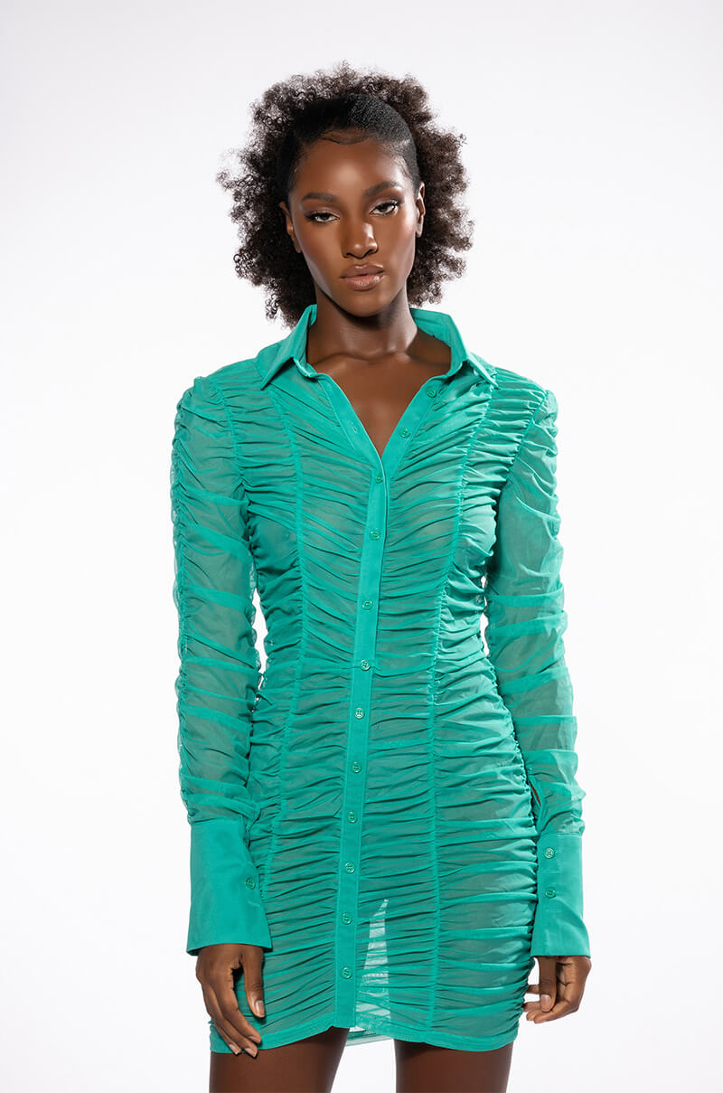 LIMELIGHT TEXTURED LONG SLEEVE DRESS