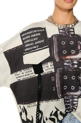 LIMITED EDITION CUT OUT GRAPHIC SWEATSHIRT