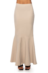 LINDEN FITTED TRUMPET MAXI SKIRT