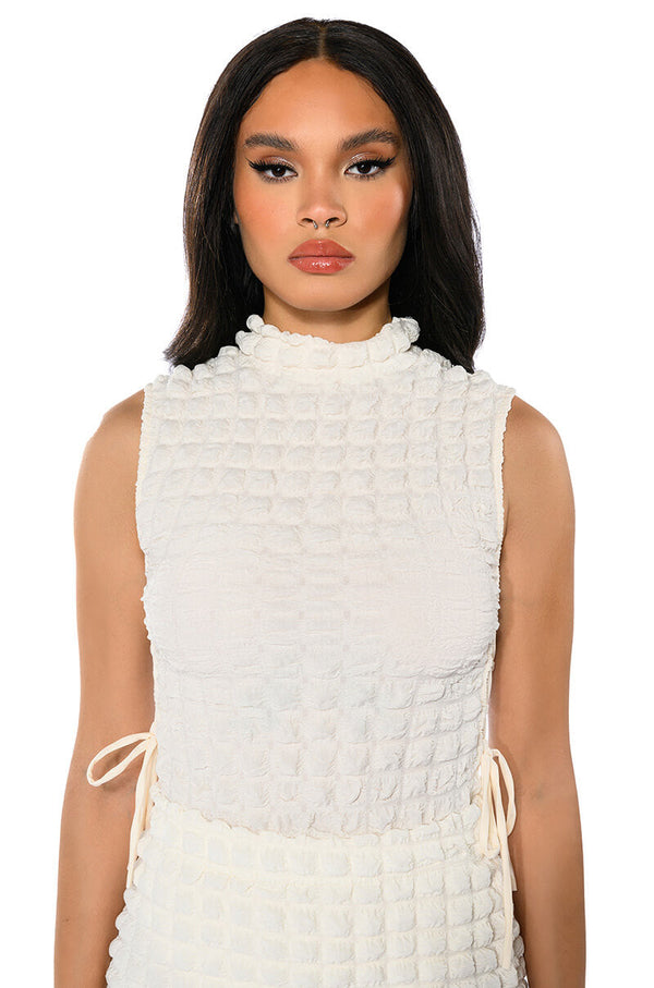 LITTLE MISS ATTITUDE TEXTURED BODYSUIT