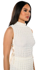 LITTLE MISS ATTITUDE TEXTURED BODYSUIT
