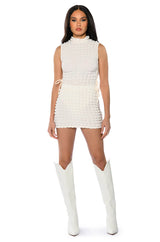 LITTLE MISS ATTITUDE TEXTURED BODYSUIT