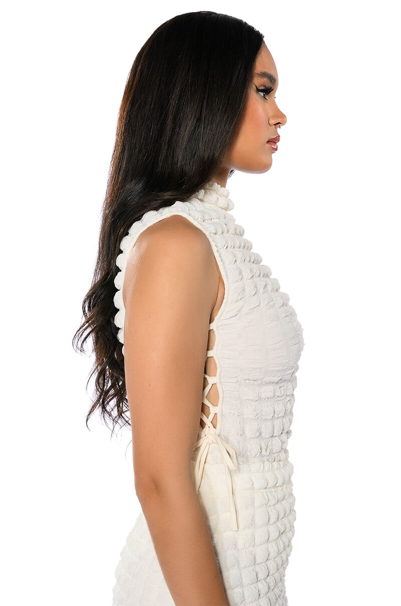 LITTLE MISS ATTITUDE TEXTURED BODYSUIT