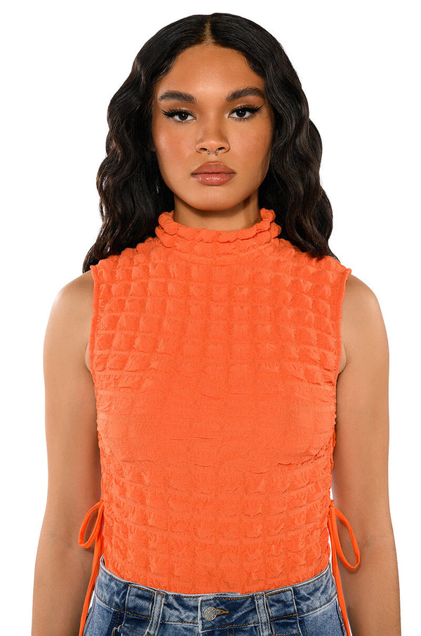 LITTLE MISS ATTITUDE TEXTURED BODYSUIT