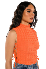 LITTLE MISS ATTITUDE TEXTURED BODYSUIT