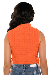 LITTLE MISS ATTITUDE TEXTURED BODYSUIT