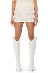 LITTLE MISS ATTITUDE TEXTURED MINI SKIRT