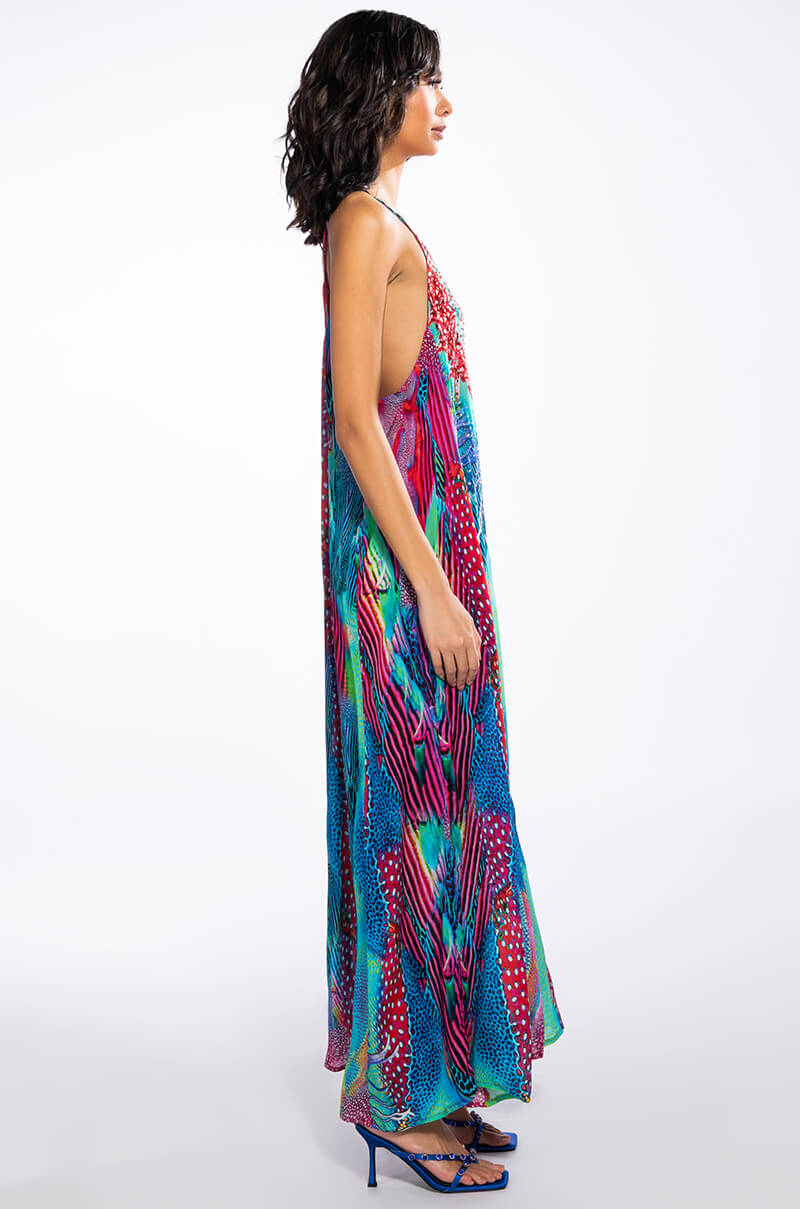 LIVE IT UP HALTER TOP MAXI DRESS