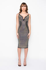 LIVE IT UP IN THIS RHINESTONE MIDI DRESS