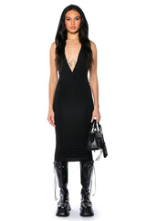 LIVIE HOODED MIDI DRESS