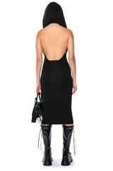 LIVIE HOODED MIDI DRESS