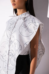 THE ONE AND ONLY TRIANGLE SHAPE BUTTONDOWN TOP