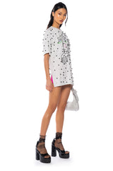 LIVING ART EMBELLISHED OVERSIZED T SHIRT