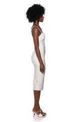 LIVING FOR YOU CORSET MIDI DRESS