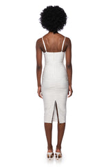 LIVING FOR YOU CORSET MIDI DRESS