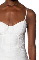 LIVING FOR YOU CORSET MIDI DRESS