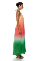 LIVING MY LIFE HALTER NECK OMBRE MAXI DRESS