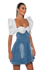LIZZI DENIM MINI DRESS