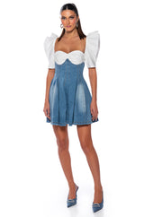 LIZZI DENIM MINI DRESS