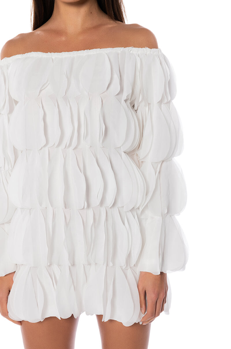 LOLA OFF THE SHOULDER MINI DRESS