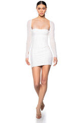 LOOK EXPENSIVE LONG SLEEVE EMBELLISHED MINI DRESS