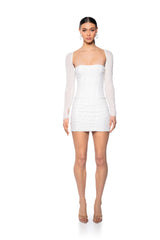 LOOK EXPENSIVE LONG SLEEVE EMBELLISHED MINI DRESS