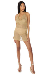 LOOK THE PART EMBELLISHED KNIT MINI DRESS