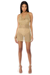 LOOK THE PART EMBELLISHED KNIT MINI DRESS