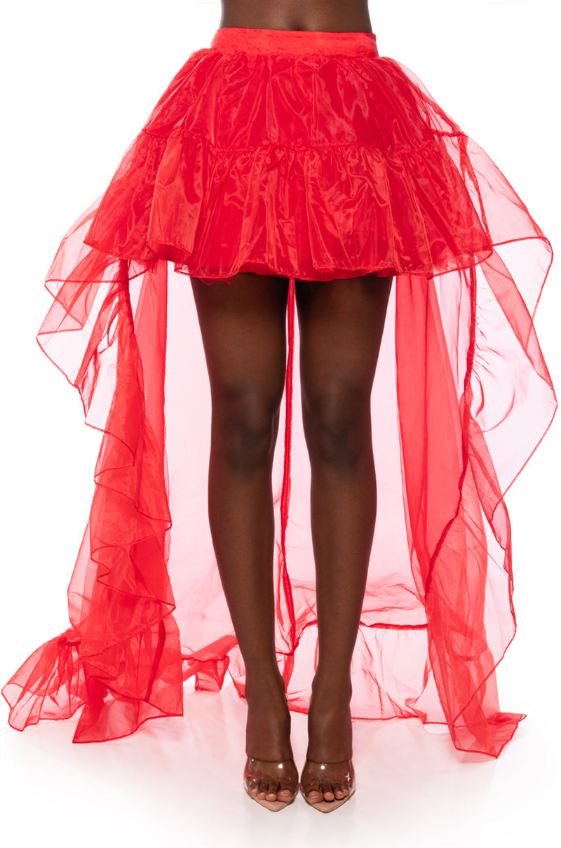 LOST IN A DREAM TULLE HIGH LOW SKIRT