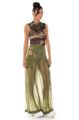 LOST IN LIFE SLEEVELESS MESH BODYSUIT