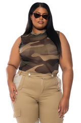 LOST IN LIFE SLEEVELESS MESH BODYSUIT