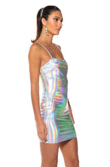 LOST IN SPACE METALLIC MINI DRESS