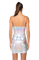 LOST IN SPACE METALLIC MINI DRESS