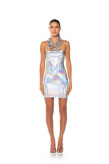 LOST IN SPACE METALLIC MINI DRESS