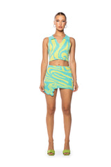 LOST IN TIME COLLARED KNIT TANK TOP