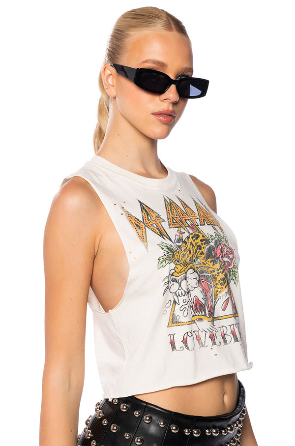 LOVE BITES DEF LEOPARD BAND TANK TOP