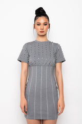 LOVE ME NOT STUDS T-SHIRT DRESS