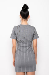 LOVE ME NOT STUDS T-SHIRT DRESS