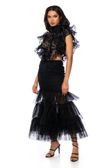 FLOUNCY RUFFLED TOP