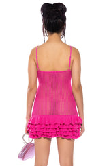 MANDY CROCHET SLEEVELESS MINI DRESS