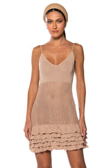 MANDY CROCHET SLEEVELESS MINI DRESS