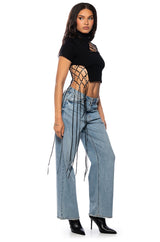 LOVING ON ME HIGH NECK CROP TOP