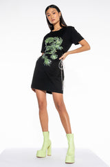 LUCKY YOU GRAPHIC T SHIRT DRESS